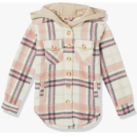 New Blanknyc Hooded Shacket Big Girl - Picture 1 of 7